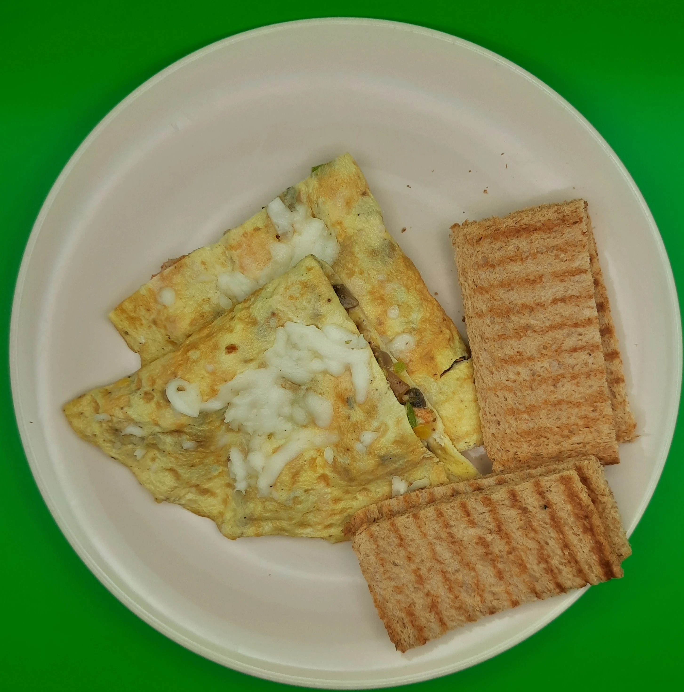 Spinach & broccoli omelette