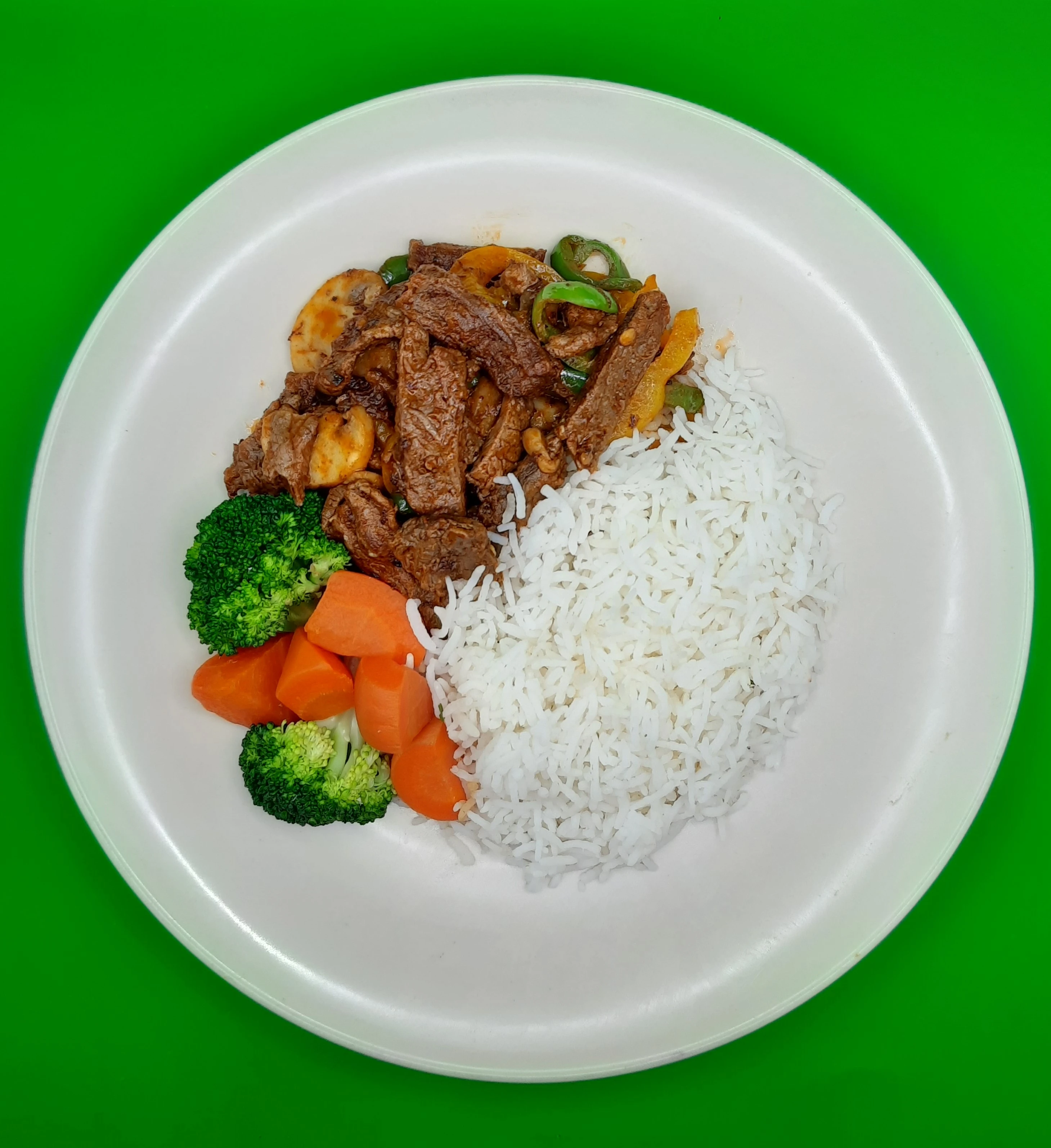 Beef fajita with white rice