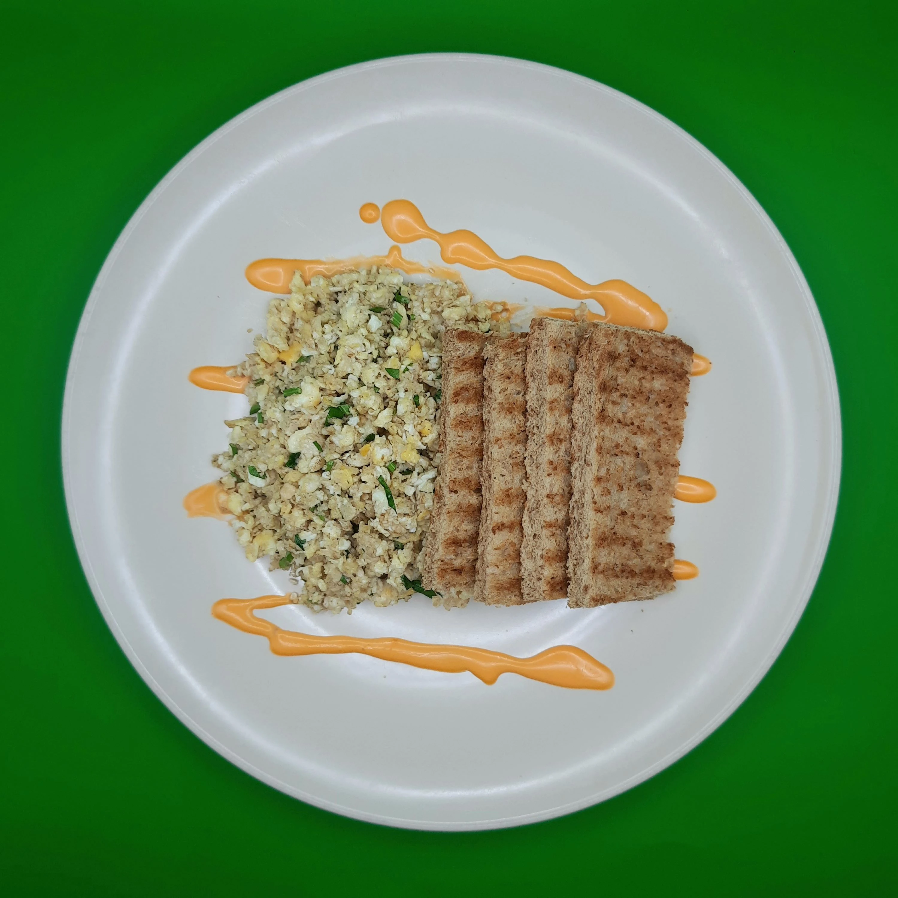 البيض المخفوق والشوفان