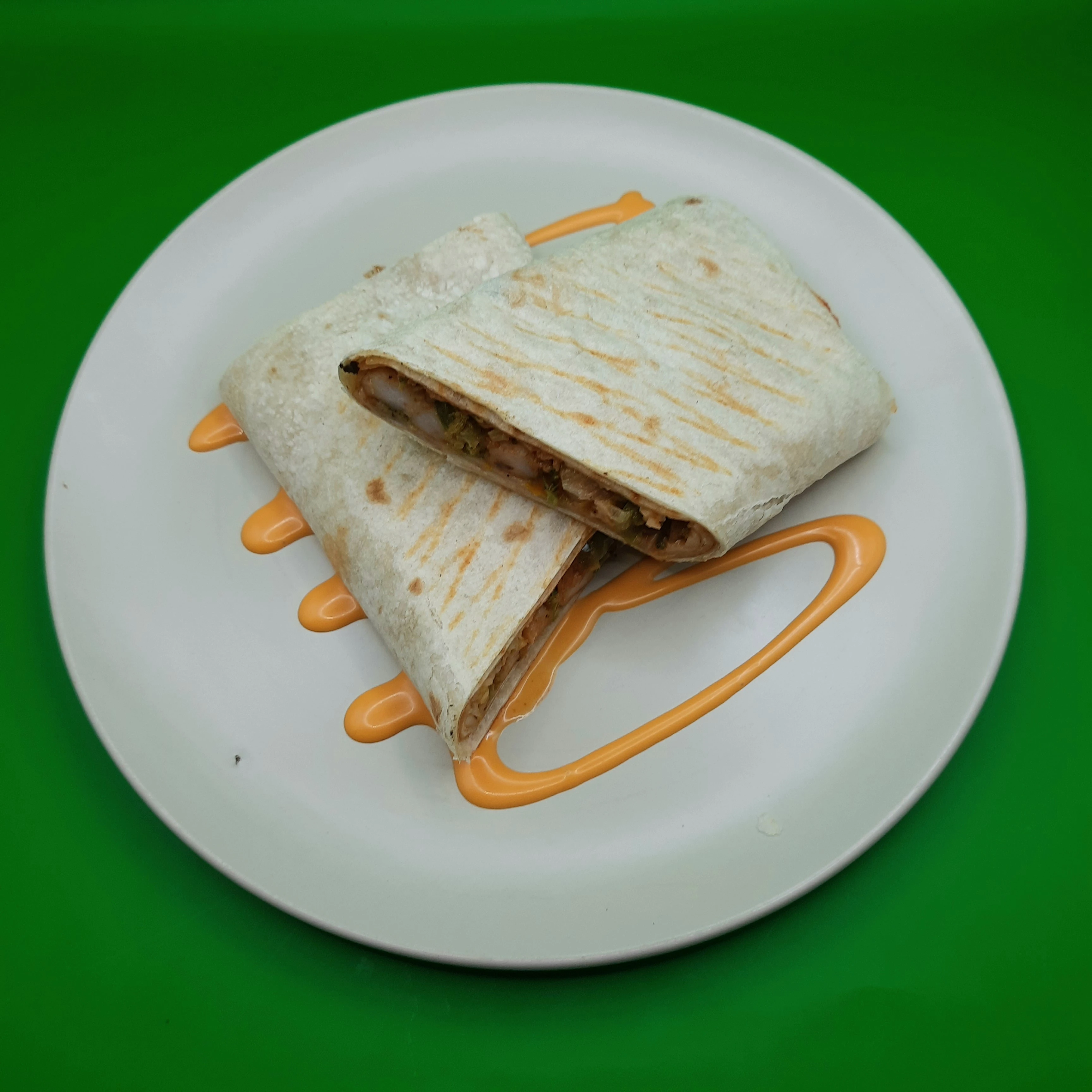 Loaded chicken burrito