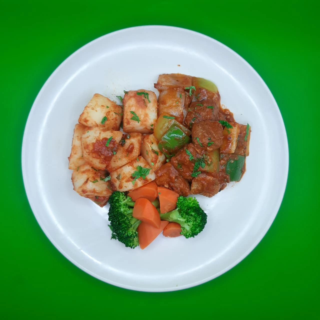 Zesty fish with roasted potato